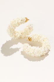 Baby Flower Hoop Earrings by Oscar de la Renta