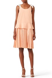 Peach Covilha Dress by Paper Crown