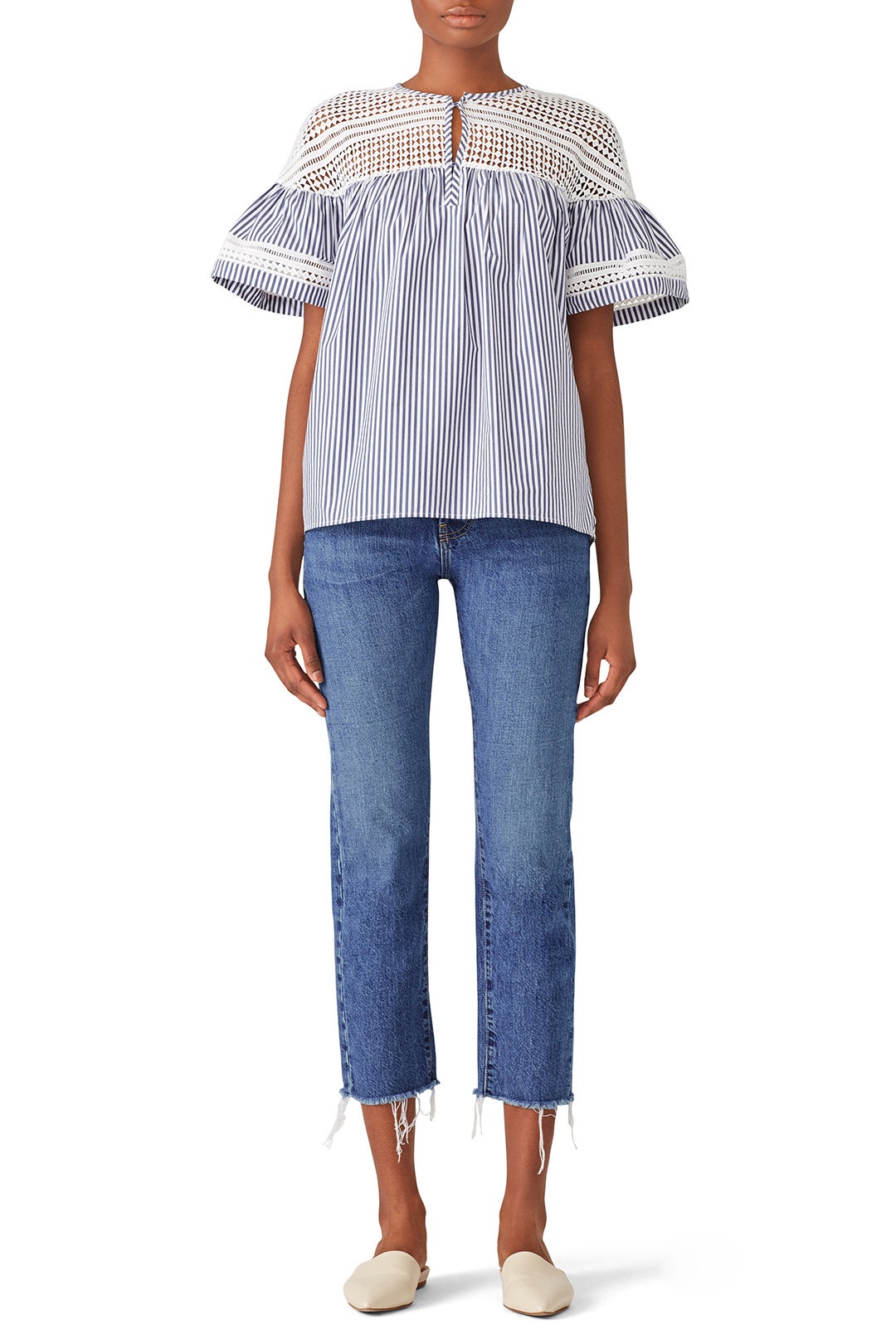 Short Sleeve Stripe Top by Scotch & Soda 0