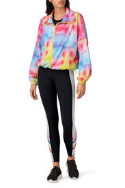 Allover Printed Zip Up Windbreaker by Terez