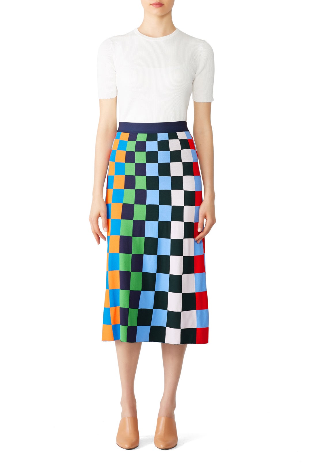 Tech Knit Checkered Skirt by Tory Sport 0