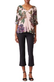 Floral Tie Back Top by Badgley Mischka