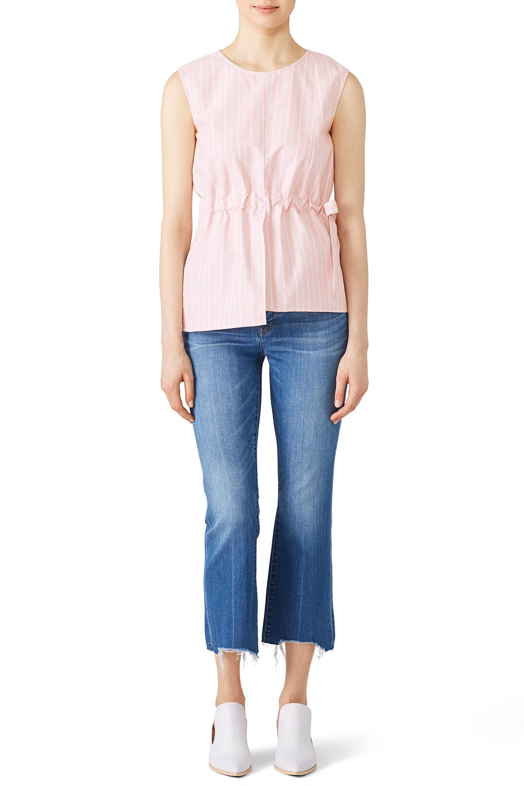 Tie Waist Sleeveless Top by EVIDNT 0