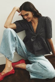 Tie Front Top by GANNI