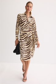 Animal Print Wrap Midi Dress by Lauren Ralph Lauren