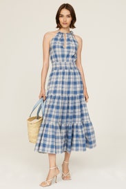 Blue Plaid Day Dress by Polo Ralph Lauren