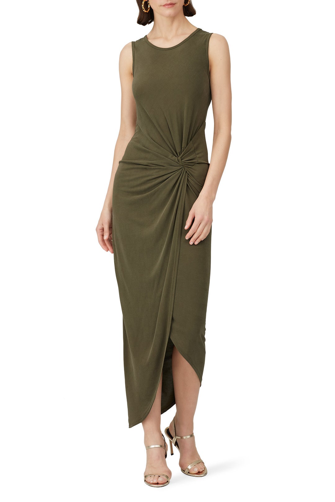 Olive Side Twist Dress by Slate & Willow 0