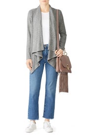 Grey Amie Waterfall Cardigan by B Collection by Bobeau