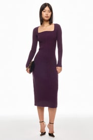 Square Neck Ribbed Knit Midi Dress by Jason Wu x RTR
