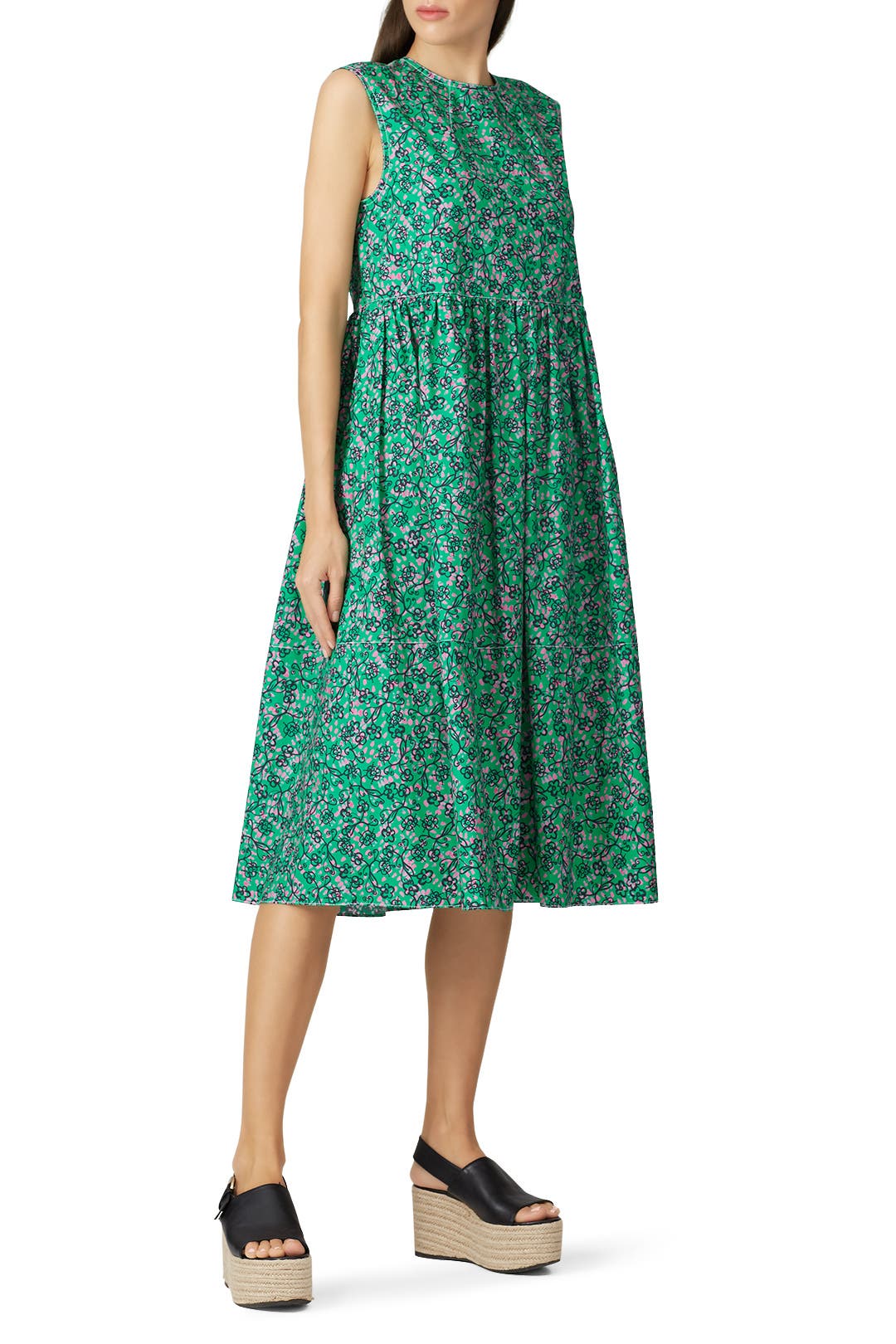 Green Floral Shift by Marni | Rent the Runway