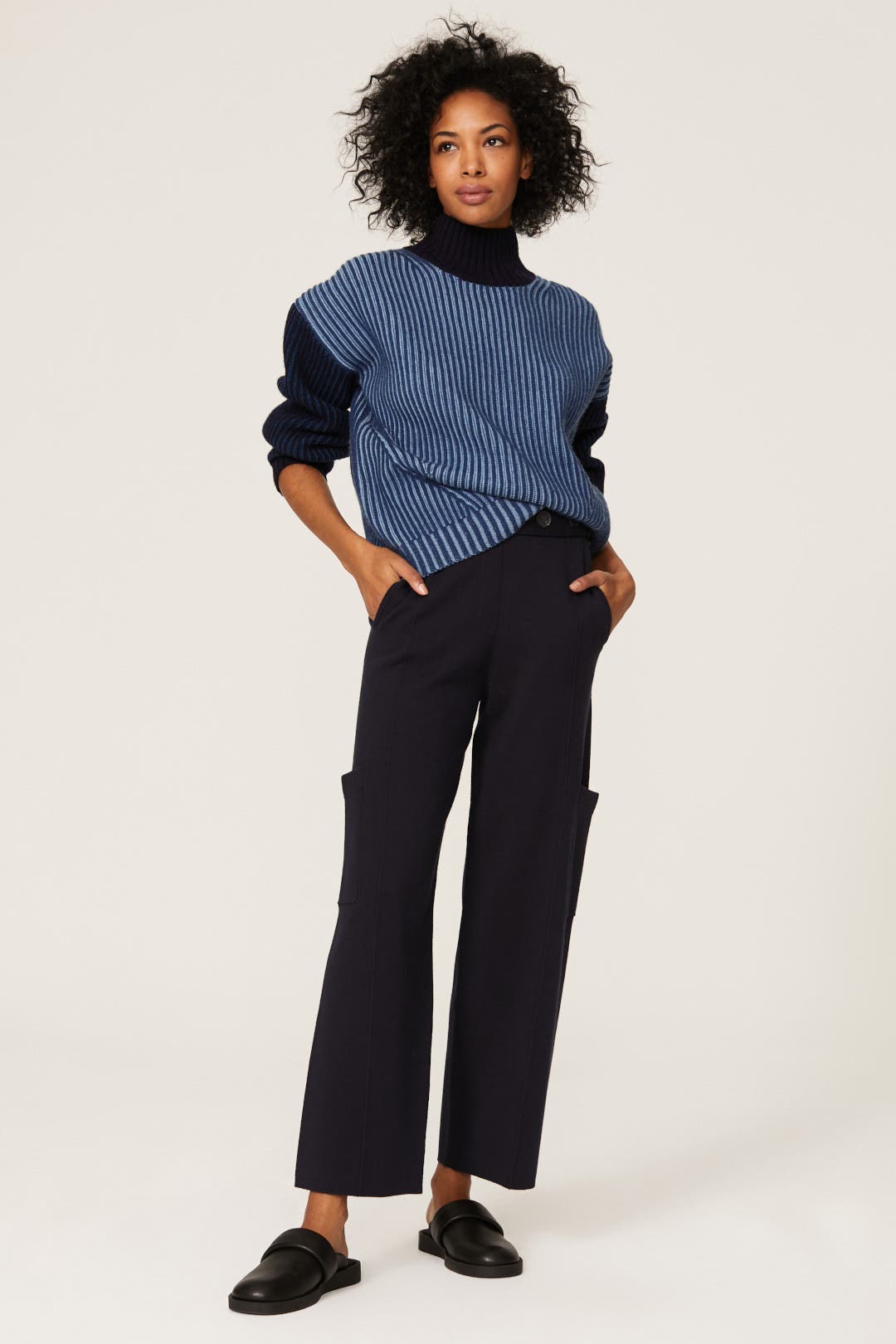Fisherman Colorblock Turtleneck by NAADAM | Rent the Runway