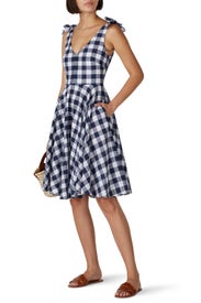 Gingham V-Neck Dress by Slate & Willow