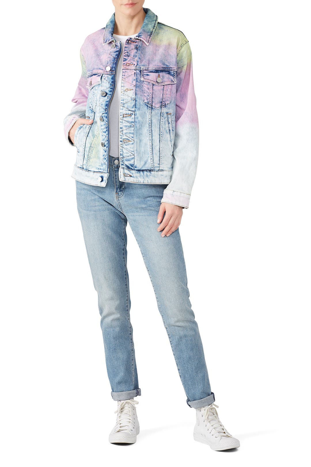 NWT Zadig & Voltaire Toky Denim White Shirt Top Blouse