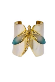 Gold Dragonfly Cuff by Alexis Bittar