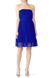 Cobalt Strapless Dress by Aijek