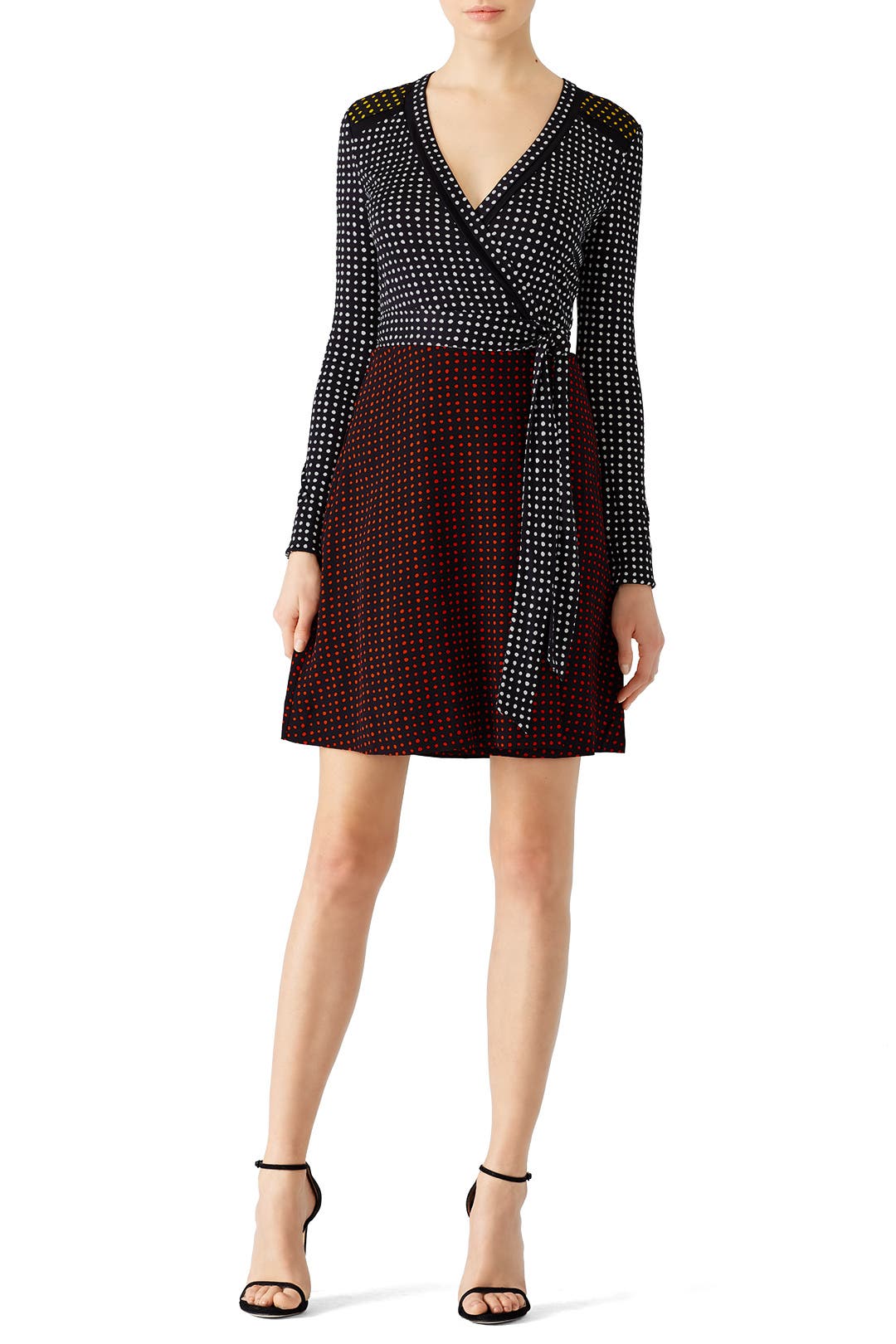 Mixed Dot Print Wrap Dress by Diane von Furstenberg | Rent