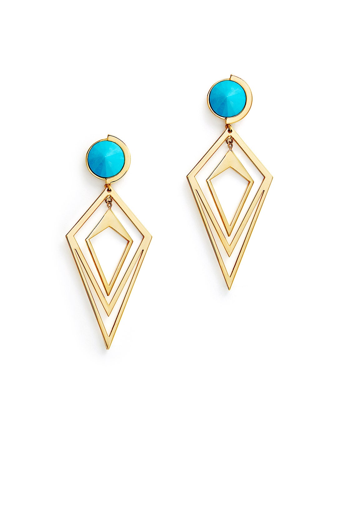 Blue Pointilist Orbita Earrings by Sarah Magid