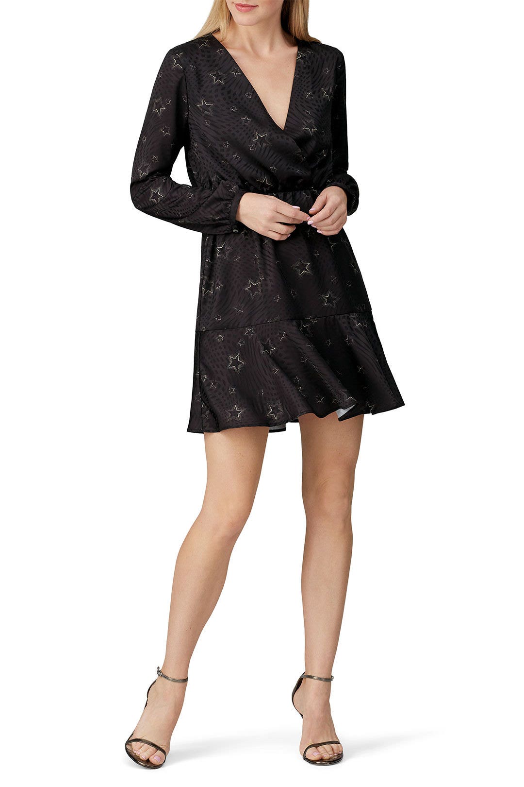 Star Printed Faux Wrap Dress by Slate & Willow 0