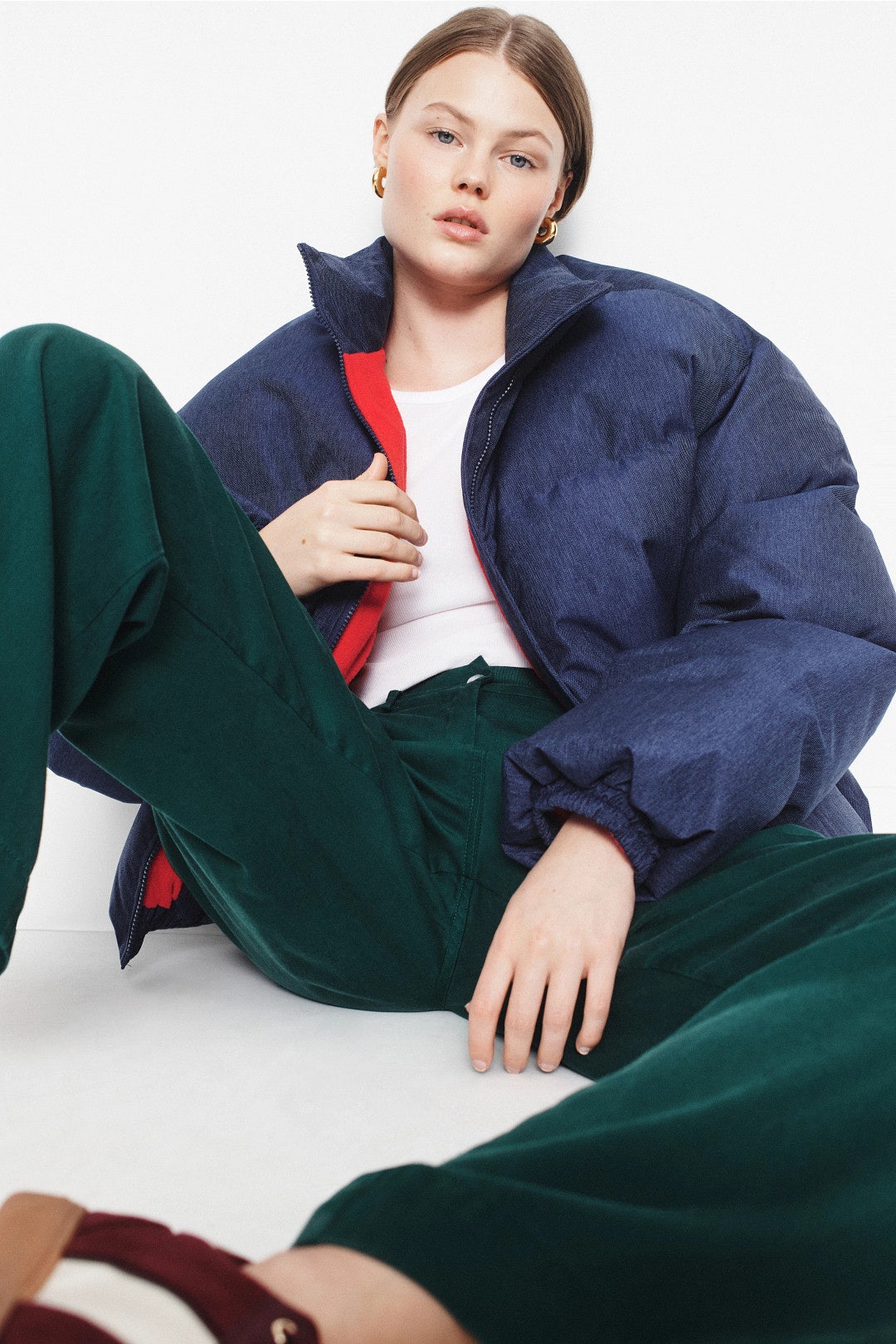 Denim Puffer Coat by T.W.I.N. 0