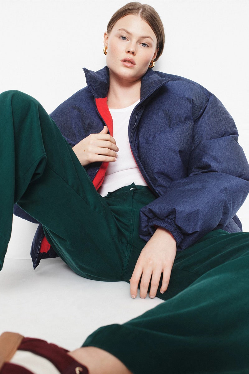 Denim Puffer Coat by T.W.I.N. - Photo 0