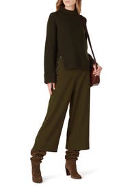 Green Mock Neck Sweater by Victor Alfaro x RTR