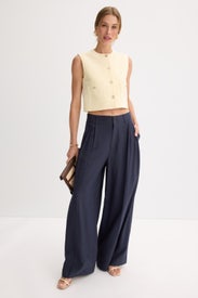Pleated Wide Leg Pants by CeCe