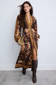 Majestic Garden Buttoned Puff Sleeve Maxi Dress by FARM Rio