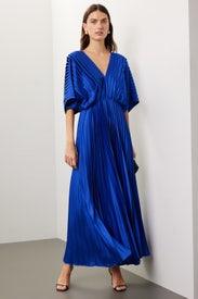 Cobalt Pleated Gown by Hutch