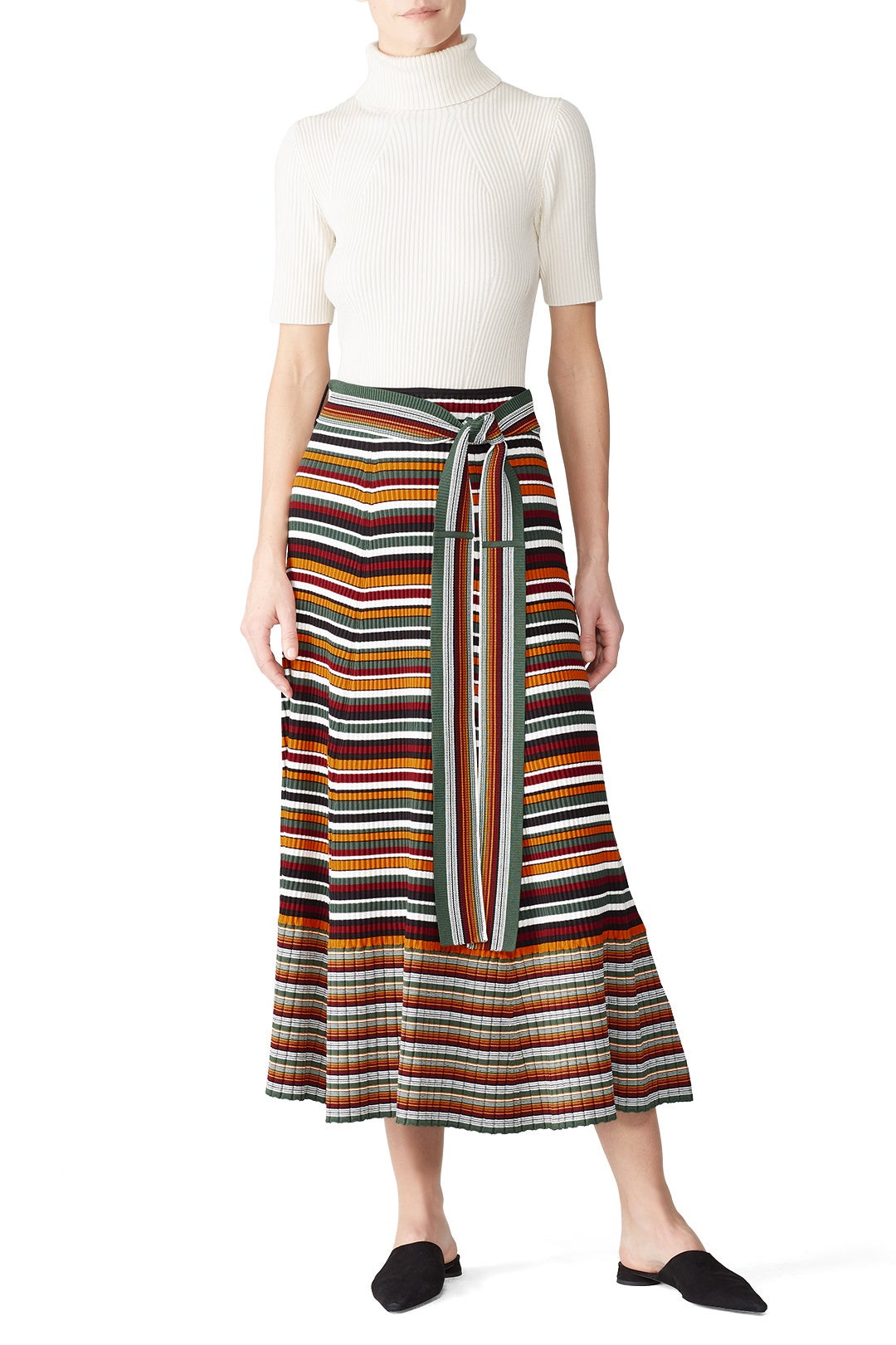 Multi Striped Wrap Skirt by 3.1 Phillip Lim 0
