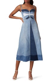 Denim Multitoni And Riserva Dress by RED Valentino