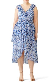 Blue Floral Ruffle Dress by Rachel Rachel Roy