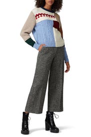 Houndstooth Wide Leg Trousers by ALEXACHUNG