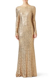 Gold Dara Gown by Badgley Mischka