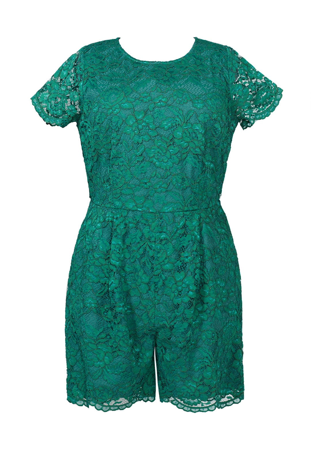 Scalloped Lace Romper by ELOQUII
