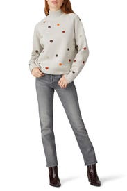 Buddy Polka Dot Turtleneck by Tory Burch