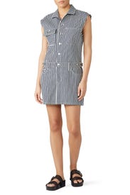 Striped Button Down Sleeveless Dress by Current/Elliott