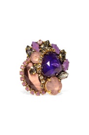 Amethyst Collage Ring by Erickson Beamon