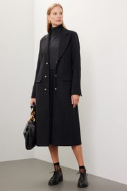 Black Wool Coat by Esteban Cortazar x RTR