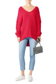 High Low V-Neck Sweater by 525 America