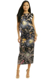 Smashed Jewel Satin Dress by Giles