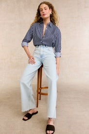 Light Wash Bailey Relaxed Barrel Jeans by Hudson