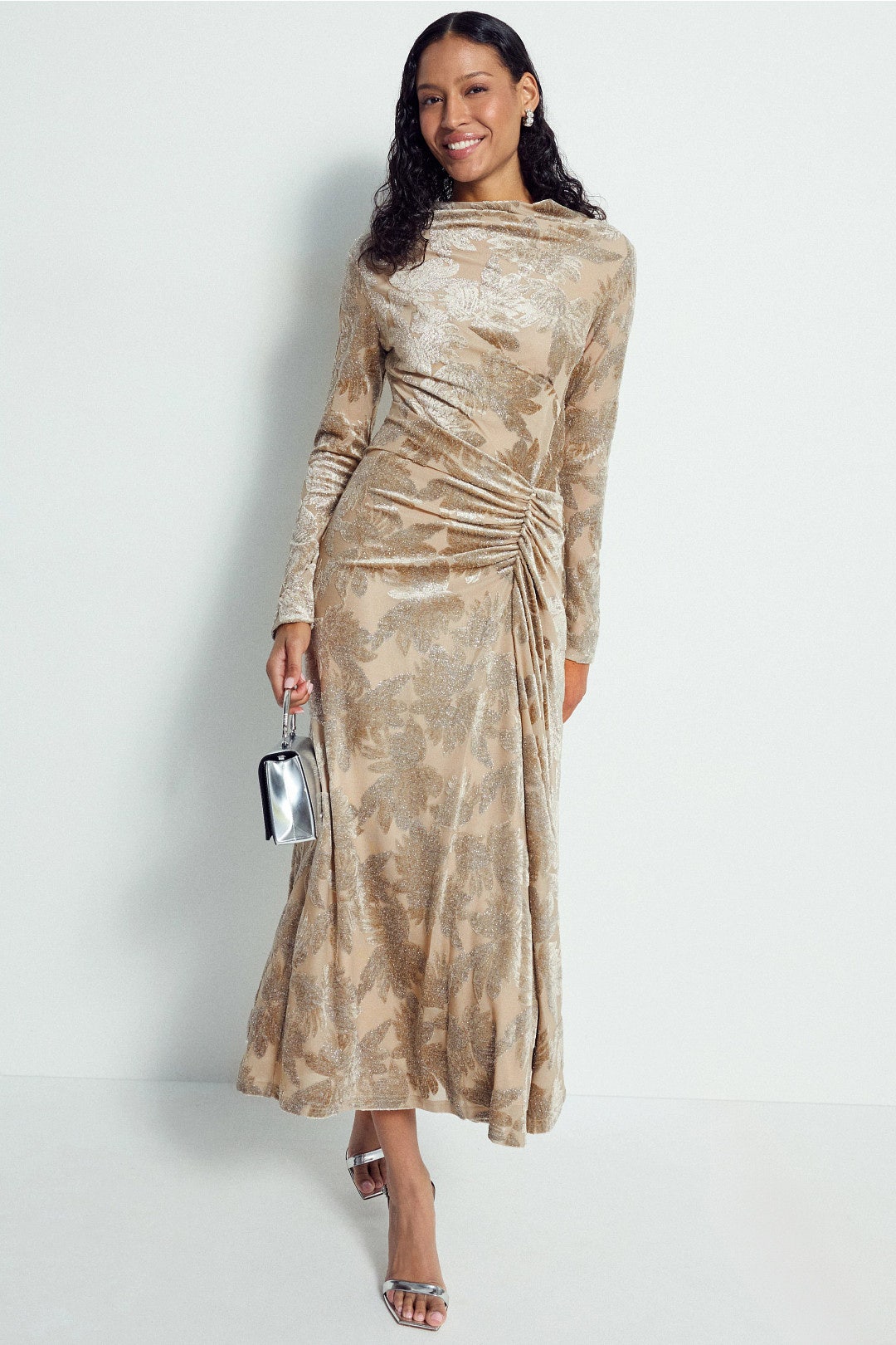 Ferrera Floral Velvet Midi Dress by SIMKHAI 0