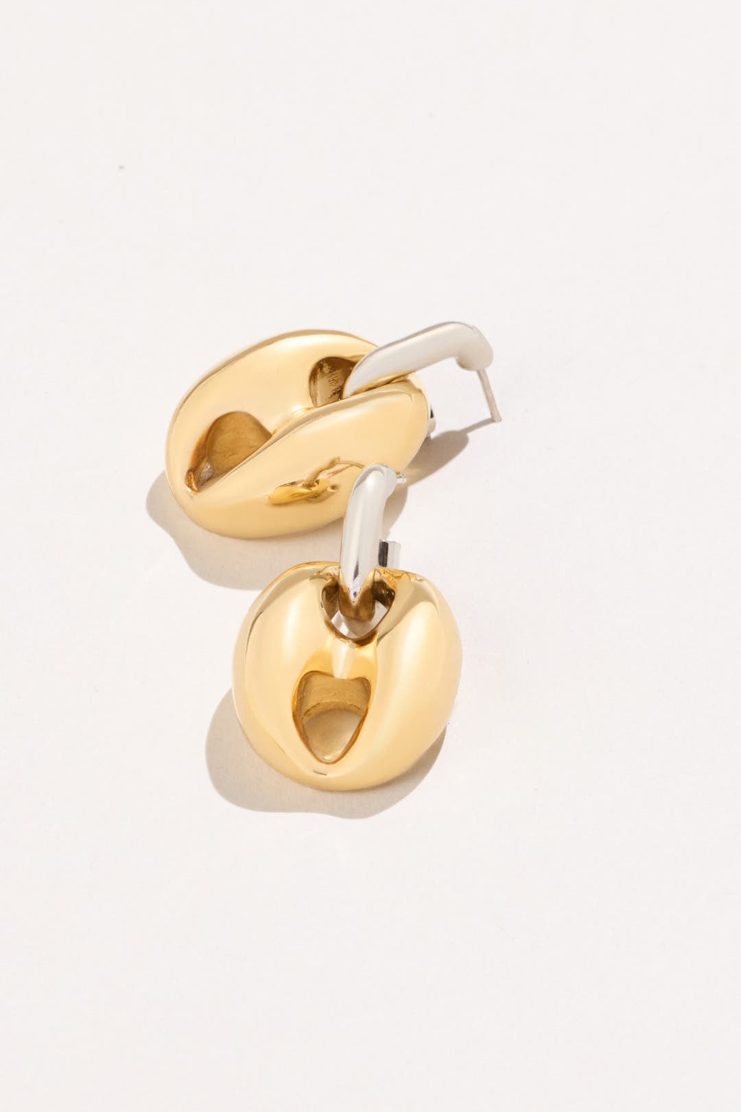 Silver & Gold Eight Chunky Earrings by Rabanne | Rent