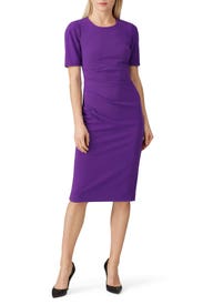 Purple Crew Neck Sheath by Slate & Willow