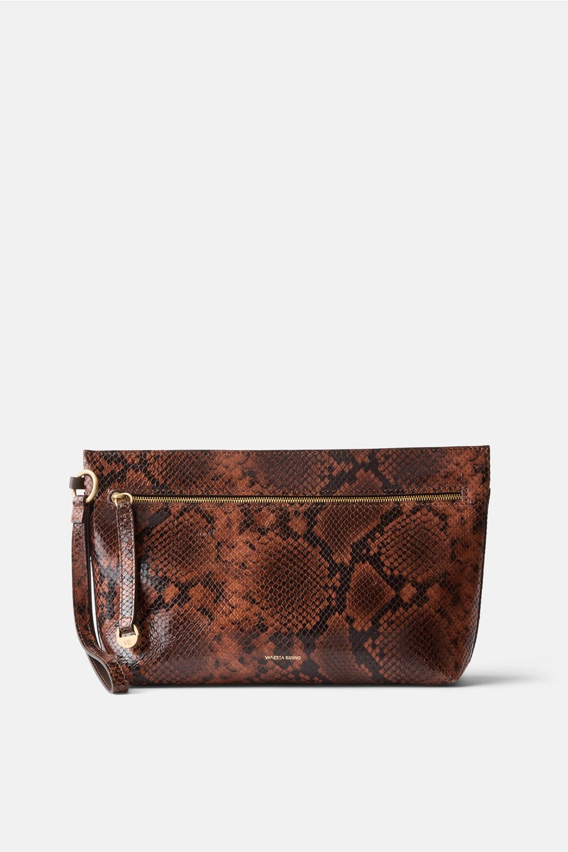 Faux Snakeskin Zippered Pouch by Vanessa Bruno Accessories - Photo 0