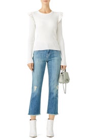 White Sloann Sweater by Cinq à Sept