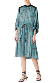 Floral Bat Sleeve Dress by Koché