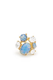 Blue Opal Cluster Ring by Kenneth Jay Lane