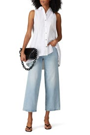 Chiara Pleated Button Down by Maison de Papillon
