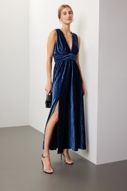 Pleated Velvet Dress by Rachel Parcell